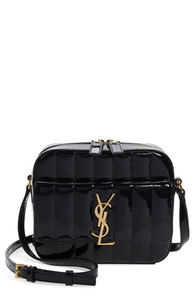 Saint Laurent Vicky Patent Leather Belt Bag - Black In Dark Notte