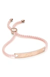 Monica Vinader Engravable Havana Friendship Bracelet In Rose Gold/ Ballet Pink