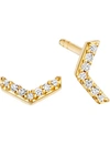 ASTLEY CLARKE VARRO HONEYCOMB 14CT YELLOW GOLD AND DIAMOND STUD EARRINGS,996-10080-37047YNOEOS