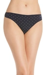 Calvin Klein Form Cotton Thong In Classic Dots/ Shoreline