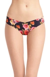 COMMANDO PRINT MICROFIBER THONG,CT02