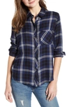 Rails Hunter Button Down Shirt In Navy Almond Tinsel