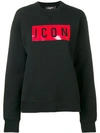 Dsquared2 D Squared Dsquared Icon Printed Sweatshirt In Black