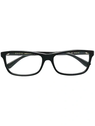 Gucci Eyewear Square Shaped Glasses - 黑色 In Black