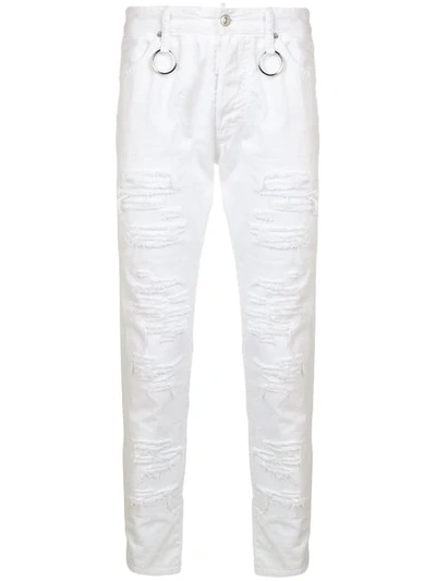 Dsquared2 Low Rise Skinny Jeans - 白色 In White