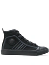 DIESEL HIGH TOP trainers IN BICOLOUR COTTON