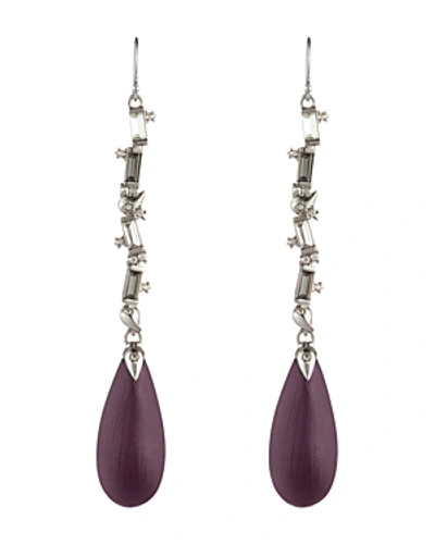 Alexis Bittar Linear Wire Drop Earrings In Black Cherry