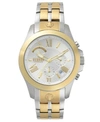 VERSUS VERSUS MEN'S CHRONO LION EXTENSION TWO TONE GOLD/SILVER BRACELET WATCH 44MM