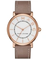 MARC JACOBS WOMEN'S ROXY CEMENT LEATHER STRAP WATCH 36MM