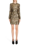 DOLCE & GABBANA SEQUIN LEOPARD PRINT SHEATH DRESS,F6C6UTFLSCN