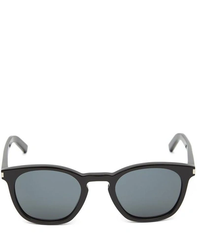 Saint Laurent Rounded Sunglasses In Black