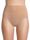 Yummie Women's Ultralight Seamless High-waist Thong In Almond