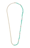 OBJET-A THE BLUE HOUR COLOMBIAN EMERALDS NECKLACE,N3003002-330/001