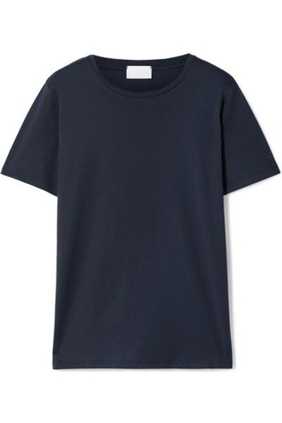 Handvaerk Pima Cotton-jersey T-shirt In Navy