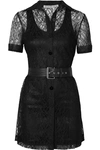 ALEXANDER WANG BELTED LACE MINI DRESS