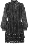 MICHAEL MICHAEL KORS Crystal-embellished metallic lace mini dress