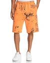 Helmut Lang Marbled Cotton Terry Shorts In Signal Asphalt