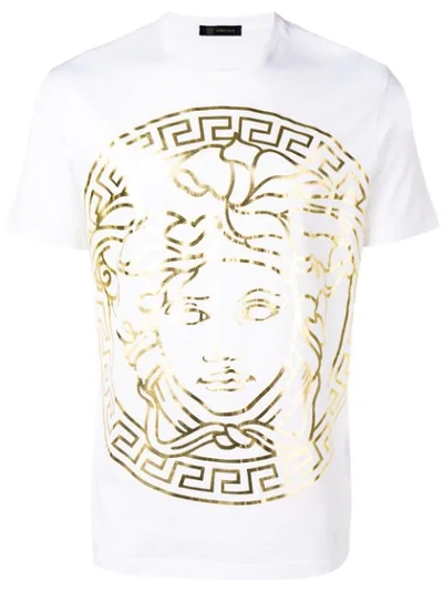 Versace Medusa Head Cotton T-shirt In White