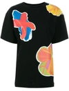 HOUSE OF HOLLAND HOUSE OF HOLLAND FLORAL PRINT T-SHIRT - BLACK