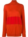 CHLOÉ TURTLE-NECK PANELLED SWEATER