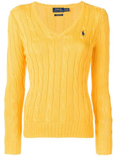 Polo Ralph Lauren Cable Knit Jumper - 黄色 In Yellow