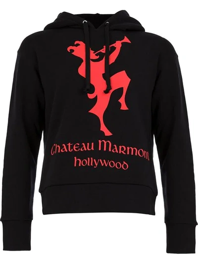 Gucci Chateau Marmont Cotton-jersey Hoody In 1206 Black/red/multicolor