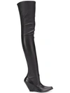 BEN TAVERNITI UNRAVEL PROJECT UNRAVEL PROJECT STRETCH OVER-THE-KNEE BOOTS - BLACK