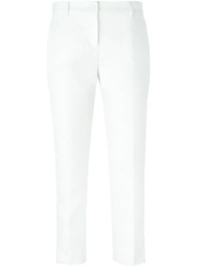 Dolce & Gabbana Skinny-jeans Mit Ananas-applikation In White