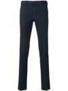 Incotex Textured Tailored Trousers In Blue
