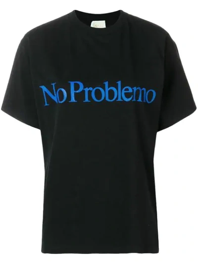 Aries No Problem T-shirt In Black