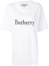 BURBERRY BURBERRY EMBROIDERED ARCHIVE LOGO T-SHIRT - 白色