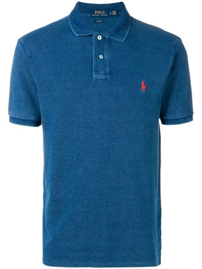 Polo Ralph Lauren Embroidered Logo Polo Shirt In 蓝色