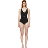 LISA MARIE FERNANDEZ LISA MARIE FERNANDEZ BLACK YASMIN BELTED ONE-PIECE SWIMSUIT