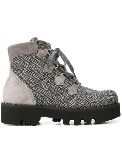 Tabitha Simmons Lace-up Ankle Boots In Grey