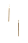 Saint Laurent Simple Chain Earrings In Gold