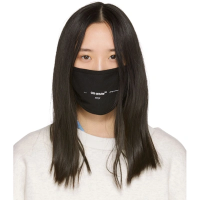 Off-white Black Logo Mask In Black/white