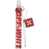 OFF-WHITE OFF-WHITE RED RUBBER KEYCHAIN