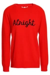 CHINTI & PARKER CHINTI AND PARKER WOMAN INTARSIA WOOL AND CASHMERE-BLEND SWEATER RED,3074457345619809417