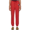 BURBERRY BURBERRY RED CHEQUER EKD MUNLEY TRACK PANTS
