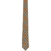 BURBERRY BURBERRY BEIGE SILK EQUESTRIAN KNIGHT CHECK STANFIELD TIE