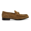 BURBERRY Brown Suede Solway Loafers