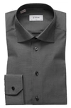 Eton Slim Fit Twill Dress Shirt In Dark Grey