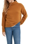 Madewell Belmont Mock Neck Sweater In Golden Harvest