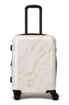 CALPAK GOLD MARBLE 22-INCH ROLLING SPINNER CARRY-ON,LGM1020