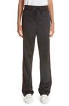 Givenchy Logo Waist Neoprene Track Pants In Black/ Red