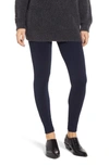 Hue High Waist Brushed Ponte Leggings In Navy