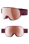 ADIDAS ORIGINALS PROGRESSOR S MIRRORED SPHERICAL SNOWSPORTS GOGGLES - MYSTERY RUBY/ ACTIVE SILVER,0AD825060630000