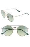 Ray Ban 51mm Aviator Gradient Lens Sunglasses In Gold/ Green Gradient