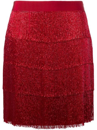 ALBERTA FERRETTI BEADED LAYERED SKIRT