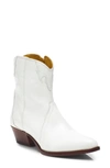 Free People New Frontier Western Bootie In White Leather